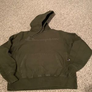 Champion army green heavyweight hoodie
